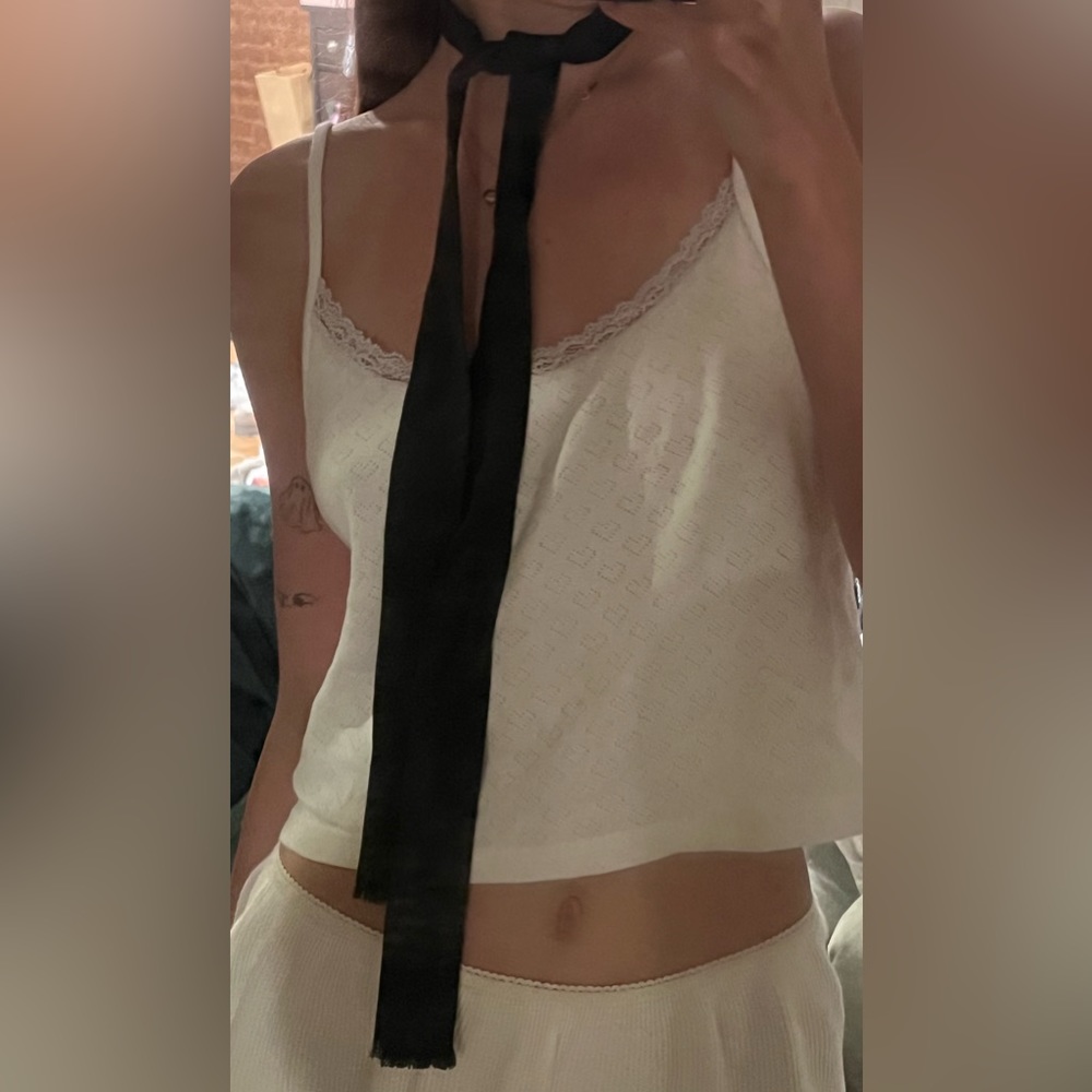Silk skinny scarf/tie YSL